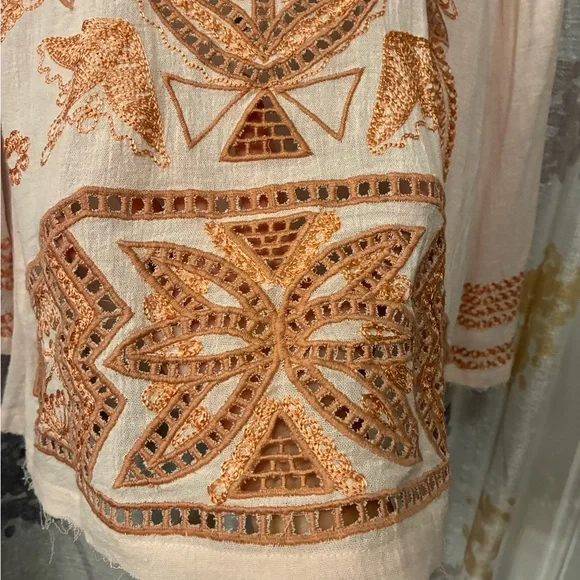 Free People NWT Lace Hippie Blouse - Picture 4 of 7